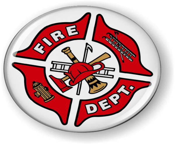 Fire Department 3D Domed Emblem